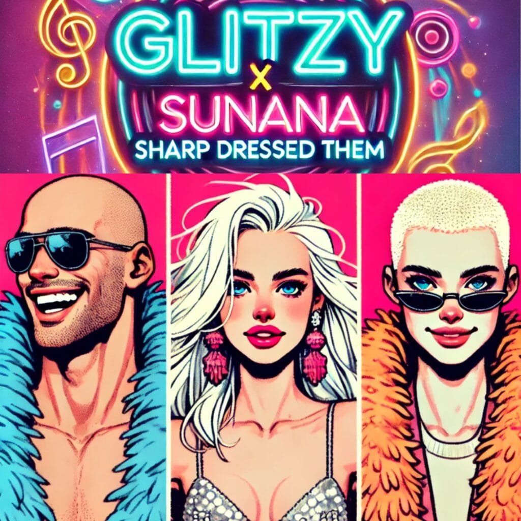 Glitzy Von Jagger - Sharp Dressed Them - SUNANA Remix - Cover Artwork